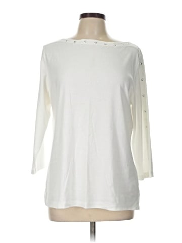 Karen Scott 3/4 Sleeve Top (view 1)