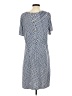 Robert Louis Chevron-herringbone Blue Casual Dress Size S - photo 2
