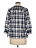 Talbots 100% Cotton Blue 3/4 Sleeve Button-Down Shirt Size M - photo 2