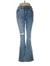 Express Hearts Blue Jeans Size 8S - photo 1