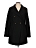 DKNY Solid Black Wool Coat Size 12 - photo 1