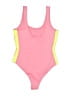 Forever 21 Color Block Pink One Piece Swimsuit Size M - photo 2