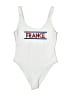 Unbranded Graphic White Ivory One Piece Swimsuit Size 8Estimated - photo 1