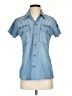 Etienne Marcel 100% Cotton Blue Short Sleeve Button-Down Shirt Size XS - photo 1