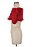 Line & Dot Red 3/4 Sleeve Blouse Size S - photo 5