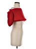 Line & Dot Red 3/4 Sleeve Blouse Size S - photo 4
