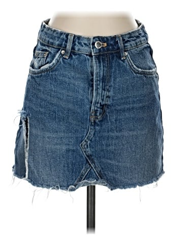Zara TRF Denim Skirt (view 1)