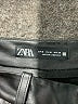 Zara 100% Polyurethane Metallic Black Shorts Size M - photo 3