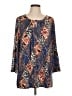 N Touch Blue 3/4 Sleeve Blouse Size L - photo 1