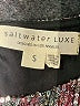Saltwater LUXE 100% Polyester Silver Short Sleeve Blouse Size S - photo 7