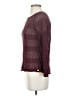 PURE HANDKNIT Burgundy Pullover Sweater Size S - photo 5