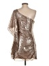 Bebe 100% Polyester Metallic Silver Cocktail Dress Size S - photo 2