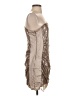 Bebe 100% Polyester Metallic Silver Cocktail Dress Size S - photo 4