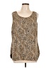 Chico's 100% Polyester Gold Sleeveless Blouse Size L - photo 1