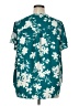 Torrid 100% Polyester Tropical Teal Short Sleeve Blouse Size 1X Plus (1) - photo 2