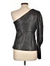 Nicole Miller Collection 100% Polyester Metallic Silver 3/4 Sleeve Blouse Size L - photo 2