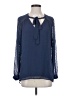 DR2 Blue 3/4 Sleeve Blouse Size S - photo 1