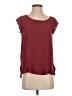 Ann Taylor LOFT 100% Polyester Burgundy Short Sleeve Top Size XS - photo 1
