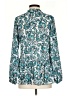 Ann Taylor LOFT 100% Polyester Paisley Teal 3/4 Sleeve Blouse Size S - photo 2