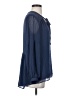 DR2 Blue 3/4 Sleeve Blouse Size S - photo 4