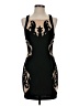 Mustard Seed Graphic Black Cocktail Dress Size XS (estimated) - photo 1