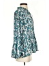 Ann Taylor LOFT 100% Polyester Paisley Teal 3/4 Sleeve Blouse Size S - photo 4