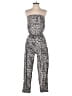 Trina Turk Graphic Silver Jumpsuit Size 6 - photo 1