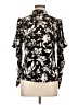 INC International Concepts Black 3/4 Sleeve Blouse Size L - photo 1