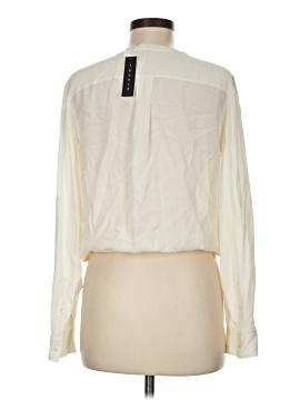 Theory Long Sleeve Silk Top (view 2)