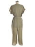 Pink Rose Solid Green Jumpsuit Size L - photo 2