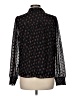Les Serein 100% Polyester Polka Dots Floral Black Long Sleeve Blouse Size M - photo 2