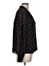 Les Serein 100% Polyester Polka Dots Floral Black Long Sleeve Blouse Size M - photo 4