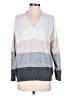 Debut Color Block Gray Pullover Sweater Size M - photo 1