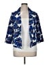 Atmosphere 100% Polyester Print Blue Blazer Size 14 - photo 1