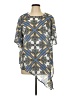 Como Vintage 100% Polyester Blue Short Sleeve Blouse Size L - photo 1