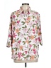 BonWorth 100% Polyester Floral Pink 3/4 Sleeve Blouse Size L (petite) - photo 1