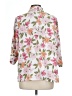 BonWorth 100% Polyester Floral Pink 3/4 Sleeve Blouse Size L (petite) - photo 2