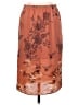 Pleione 100% Polyester Print Orange Casual Skirt Size S - photo 1