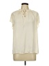 Maison d' Amelie 100% Polyester Ivory Short Sleeve Blouse Size L - photo 1