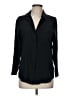 Theory Black 3/4 Sleeve Button-Down Shirt Size M - photo 1