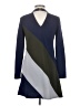 Slate & Willow Color Block Blue Casual Dress Size S - photo 2
