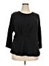 ELOQUII Black 3/4 Sleeve Top Size 20 - photo 1