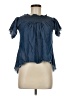 J for Justify Blue Short Sleeve Blouse Size M - photo 1
