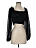 Shein 100% Polyester Black 3/4 Sleeve Blouse Size 4 - photo 1