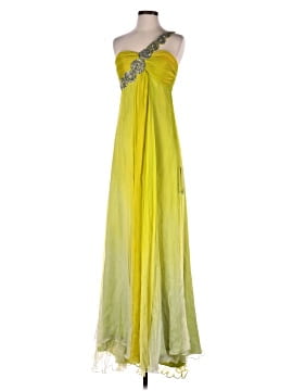 open lace back dress Analuisa One Shoulder Maxi Dress Yellow