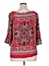 C established 1946 Red 3/4 Sleeve Blouse Size XL - photo 2