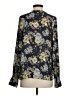 H&M 100% Polyester Blue Long Sleeve Blouse Size 4 - photo 2