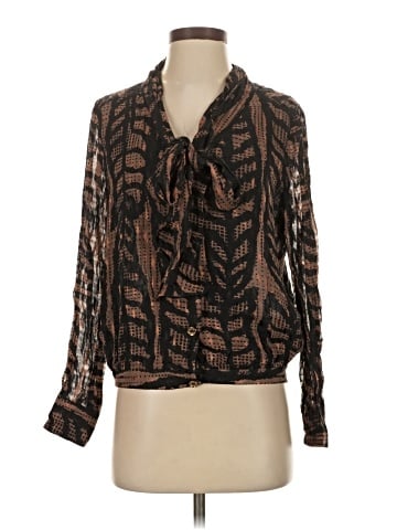 Tory Burch Long Sleeve Silk Top (view 1)
