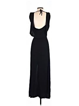 knee length dresses for ladies Zara Black Sleeveless V Neck Plunging Cut Out Waist A Line Maxi Dress – Brie main image 0