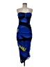 Zara Graphic Blue Cocktail Dress Size M - photo 1